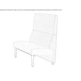 Fabric bench with backrest Munkfors
