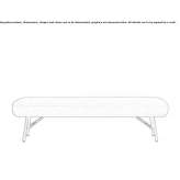 Bench upholstered with fabric Radzilow