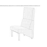 Fabric bench with backrest Munkfors