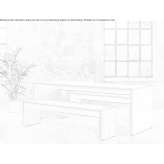Wooden bench without backrest Bojaca