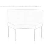 Modular fabric seat with backrest Beade
