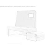 Woolen seat with backrest Padul