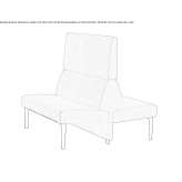 Fabric bench with backrest Munkfors