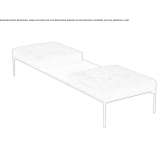 Modular bench upholstered in fabric Tonya