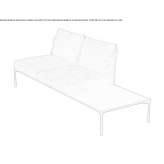 Modular fabric bench with backrest Tonya