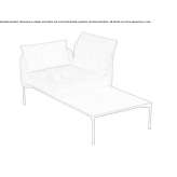 Modular bench upholstered in fabric Tonya