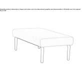 Fabric bench without backrest Munkfors