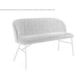 Bench with backrest upholstered in fabric Cosereni