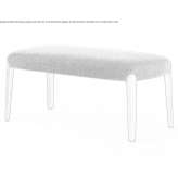 Fabric bench without backrest Magdala