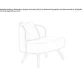 Fabric bench with backrest Lurano