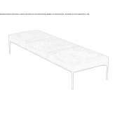 Bench upholstered with fabric Tonya
