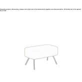 Fabric bench without backrest Lurano