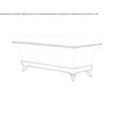 Bench upholstered with velvet Ialmicco