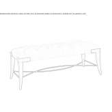 Quilted velvet bench Salviac