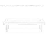 Bench upholstered with fabric Mozarbez
