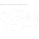 Modułowe siedzisko ławki QM Foam bez oparcia Massello