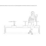 Bench without backrest Cuffley