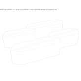 Modułowe siedzisko ławki QM Foam bez oparcia Usov
