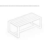 Modułowe aluminiowe siedziska ławkowe Hinche