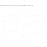 Modułowe siedzisko ławki QM Foam bez oparcia Massello