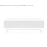 Upholstered leather bench Mojacar