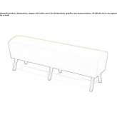 Upholstered bench made of eco-leather Velaux