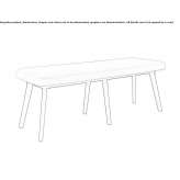 Bench upholstered with fabric Avegno