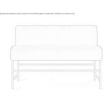 High modular bench with fire-resistant padding Onavas