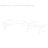 Modular seats made of wood and QM foam without a backrest Slavsk