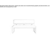 A bench made of oak wood and eco-leather Sevrey