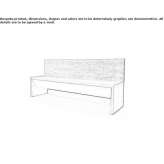 Oak bench with backrest Gazeran