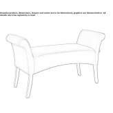 Fabric bench Amden
