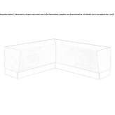 A bench without a backrest made of eco-leather Forli