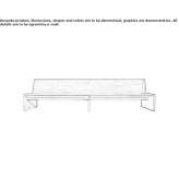 Oak bench with backrest Putten
