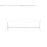 Oak bench with footrest Kymina