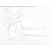 Oak bench with footrest Goruni