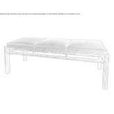 Bench upholstered with fabric Mauves