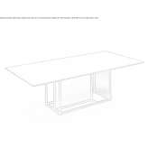 Table in painted metal and glass Thurles