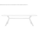 Rectangular oak dining table with a steel base Libis