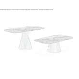 Rectangular marble table with height adjustment Seddon