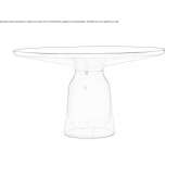 Round table in brass and glass Windeby