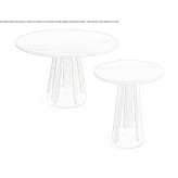 Round table in solid wood with a marble base Carwoola