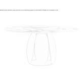 Tempered glass dining table with metal base Alajuela