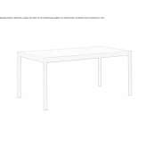 Rectangular oak dining table Benzu