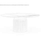 Round table in marble and solid wood Porvoo