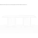 Rectangular aluminum table with an oak top Oordegem