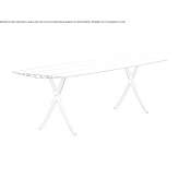 Rectangular aluminum table Valros