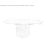 Round wooden table Gravalos