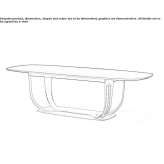 Extendable rosewood dining table Cenac