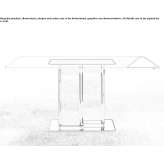 Rectangular dining table made of glass and steel Sariz
